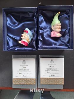 Royal Worcester Punch & Judy Candle Snuffers Set of 6 Ltd Edition