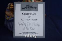 Royal Worcester Very Rare Spending The Winnings At The Races Figure