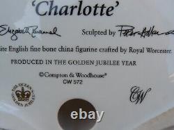 Royal Worcester figurine CHARLOTTE limited edition 2002 Golden Jubilee CW572