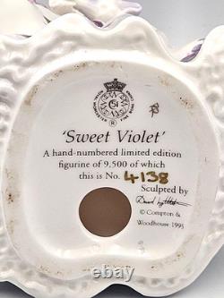 Royal Worcester figurines x 4 Sweet Posy series, Ltd Eds all same no's with CoAs