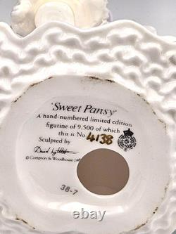 Royal Worcester figurines x 4 Sweet Posy series, Ltd Eds all same no's with CoAs