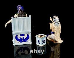 Royal Worcester -jewels Of Cleopatra- Limited Edition Egyptian Figure Set & Coa