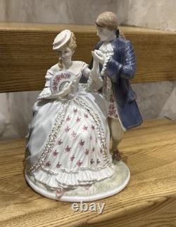 Royal Worcester limited edition porcelain figurine group titled The Tryst