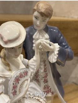 Royal Worcester limited edition porcelain figurine group titled The Tryst