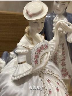 Royal Worcester limited edition porcelain figurine group titled The Tryst