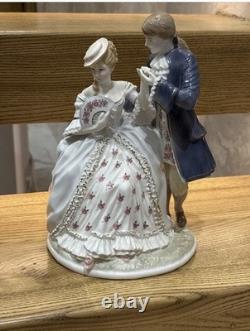 Royal Worcester limited edition porcelain figurine group titled The Tryst
