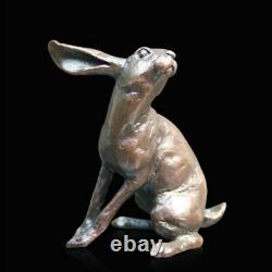 Small Hare Listening Bronze Figurine (Limited Edition) Michael Simpson