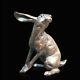 Small Hare Listening Bronze Figurine (limited Edition) Michael Simpson
