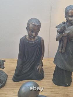 Soul Journeys African Sculpture Collection 12 Pieces Stacy Bayne Rare Set