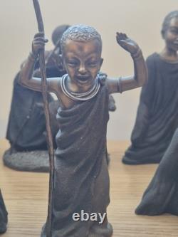 Soul Journeys African Sculpture Collection 12 Pieces Stacy Bayne Rare Set