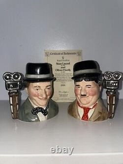 Stan Laurel & Oliver Hardy Character Jugs-Limited Edition No. 2835-Royal Doulton