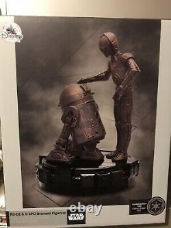 Star Wars Figure Set R2-D2 & C-3PO Bronzed Statue Figurine Limited Edition 1000