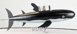 Statuette Aroutcheff Tintin Shark Submarine V2 1986 32cm Tintin Wood Model