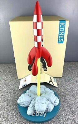 Statuette Moulinsart 46405 Lift-off Rocket 40cm Les Icones Resin Fusee Model