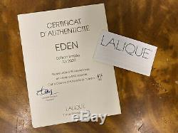 Stunning Lalique Crystal Figurine Eden Celebration 2000 Ltd Ed 99 Orig Box COA