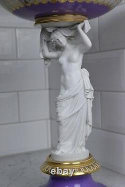 Stunning Neoclassical 19C Antique Royal Copenhagen Figural Parian Centerpiece