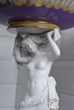 Stunning Neoclassical 19C Antique Royal Copenhagen Figural Parian Centerpiece