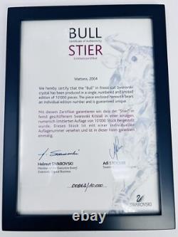 Swarovski Crystal 2004 Limited Edition Bull Figurine Sculpture 628483 MIB