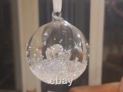 Swarovski Crystal Limited Edition Christmas Ball Present Ornament Set of 3 2017
