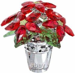 Swarovski Crystal Poinsettia Large #1139997 Brand Nib Flowers Red Christmas F/sh