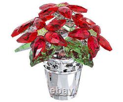Swarovski Crystal Poinsettia Large #1139997 Brand Nib Flowers Red Christmas F/sh