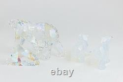 Swarovski Scs 2011 Siku Polar Bear With Moonlight & Opal Cubs + Lithograph Bnib