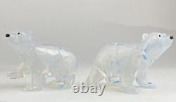 Swarovski Scs 2011 Siku Polar Bear With Moonlight & Opal Cubs + Lithograph Bnib