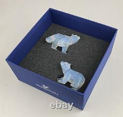 Swarovski Scs 2011 Siku Polar Bear With Moonlight & Opal Cubs + Lithograph Bnib