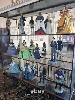 The Franklin Mint Gone With the Wind Cabinet + Collection of 12 figurines 1990