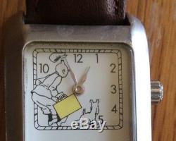TinTin Double-Face Watch UNISEX Vintage Ltd. French Ed. Original Papers&Wood Box