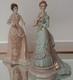 Two Vintage Limited Edition Porcelain Lady Figurines 26cm High Mint Condition