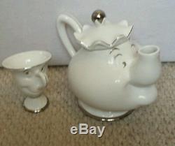 Very Rare Beauty And The Beast Platinum Leaf Tea Set