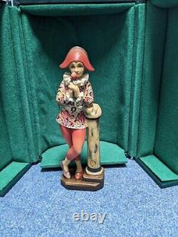 Vintage ANRI Hand Carved Painted Limited Edition Harlequin Figurine RARE