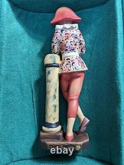 Vintage ANRI Hand Carved Painted Limited Edition Harlequin Figurine RARE