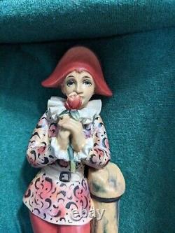 Vintage ANRI Hand Carved Painted Limited Edition Harlequin Figurine RARE