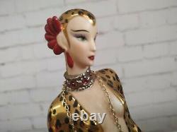 Vintage Franklin Mint Leopard Figurine Sculpture House of Erte Limited Edition