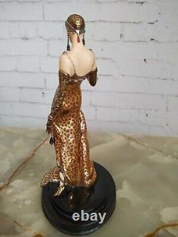 Vintage Franklin Mint Ocelot Figurine Sculpture House of Erte Limited Edition