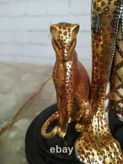 Vintage Franklin Mint Ocelot Figurine Sculpture House of Erte Limited Edition