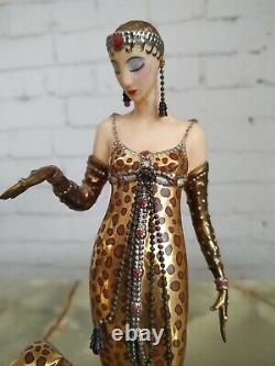 Vintage Franklin Mint Ocelot Figurine Sculpture House of Erte Limited Edition