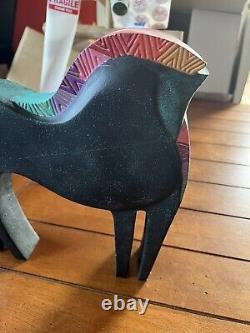 Vintage Laurel Burch LARGE Figure Embracing Horses 1999 12 by 11.5 SHIPS FREE