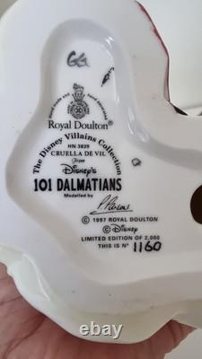 Vintage Royal Doulton Disney Villians Collection Cruella De Vil Limited Edition