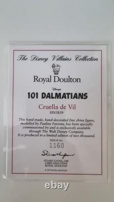 Vintage Royal Doulton Disney Villians Collection Cruella De Vil Limited Edition