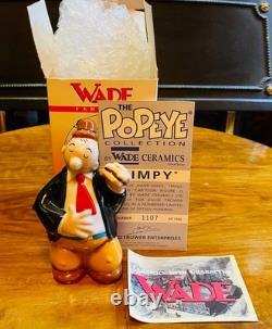 WADE Ceramics Popeye COMPLETE Set 4 Boxed Figurine MATCHING CERTIFICATE NO 1107