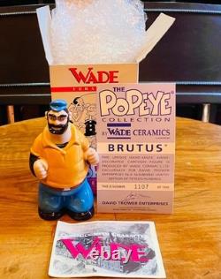 WADE Ceramics Popeye COMPLETE Set 4 Boxed Figurine MATCHING CERTIFICATE NO 1107