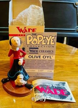 WADE Ceramics Popeye COMPLETE Set 4 Boxed Figurine MATCHING CERTIFICATE NO 1107