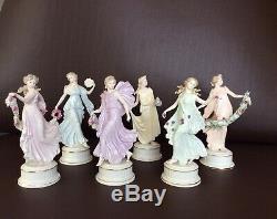WEDGWOOD DANCING HOURS FLORAL COLLECTION LIMITED EDITION FIGURINES Set Of Six