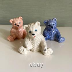 Wade Lucky Bear Ceramic Figurines Set of 3 Hand Painted Limited Edition