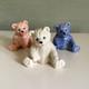 Wade Lucky Bear Ceramic Figurines Set Of 3 Hand Painted Limited Edition