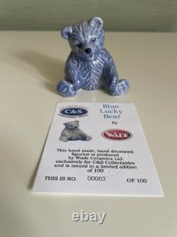 Wade Lucky Bear Ceramic Figurines Set of 3 Hand Painted Limited Edition