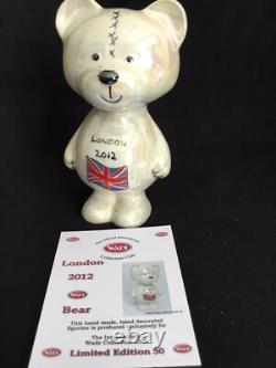 Wade Pearlised Teddy Bear LTD Edition 50 With London 2012 Design-COA-5 1/4H